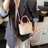 Bolso Tote Retro Tejido 2025 Bolso de Mano de Paja de Gran Capacidad Moda Literaria Trendy Nuevo Bolso de Hombro con Empalme