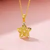 Novo Pingente de Estrela de Cinco Pontas de Cobre Banhado a Ouro Vietnamita, Estilo Fresco e Doce, Venda por Atacado de Fabricantes de E-commerce de Transmissão ao Vivo