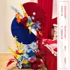 Decoração de Casamento Novo Estilo Chinês Guirlanda com Caractere Dupla Felicidade Parede de Fundo Parede de Fundo de Boas-Vindas para Banquete de Casamento Área para Fotos Suprimentos para Montagem de Ambiente