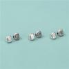 S925 Sterling Silver Leaf Small Bead Triangle Bead Acessórios DIY Handmade Corda Pulseira Colar Acessórios