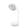 Lâmpada de mesa LED dobrável em formato de flor simples lâmpada de cabeceira de quarto de estudo lâmpada de mesa para escrita de alunos do ensino fundamental dormitório toque de três marchas