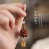Original Ecológico Amarillo Degradado Bodhi DIY Tallado Bestia Rui Danza del León Buena Suerte Joyería Colgante Sándalo Cadena para Teléfono Móvil Llavero