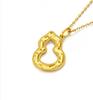 Nuevo colgante de amor panal dorado arena Fulu cara de escamas de pez collar cuadrado para mujer imitación oro creativo al por mayor