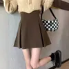 Ropa para Mujer Talla Grande Chicas Gorditas Verano Nuevo Diseño de Falda de Cintura Alta Sentido del Diseño Nicho Falda Plisada Sombreada en A Falda Corta