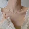 "Presume el Cuello de Cisne" Collar de Perlas de Mijo, Cuentas de Concha, Lujo Accesible de Nicho, Collar de Gama Alta, Cadena para Clavícula con Cierre Ot