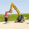 Máquina de Cravação de Estacas com Escavadeira, Escavadeira Modificada para Martelo Hidráulico de Estacas, Máquina de Cravação com Martelo Vibratório de Alta Frequência para Engenharia Civil