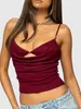 Estilo Callejero Americano Estilo Chica Picante Top Halter de Cuello Oscilante para Mujer, Verano Falso Conjunto de Dos Piezas Camisola Corta