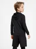 Popular chaqueta de yoga para niños, ropa de fitness para correr para niñas, sudadera con capucha transpirable de secado rápido, ropa casual deportiva, top para niños