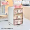 Organizador de Mesa Estilo Gaveta Multicamadas Simples e Fofo Porta-Canetas de Escritório Caixa de Armazenamento para Papelaria de Mesa