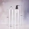 Garrafa Cilíndrica Transparente de Ombro Arredondado 350ml Embalagem para Shampoo e Condicionador Garrafa com Bomba Dosadora Fornecedor de Fábrica