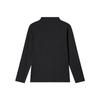 Camisa Básica Feminina Slimming Estilo Ocidental Gola Meia-alta Outono e Inverno Camiseta de Manga Longa Gola Média Roupa de Baixo Feminina de Algodão com Fio Slim Fit