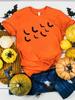 Abóbora Estilo Anos 90 Fofa Casual Feminina Halloween Ação de Graças Verão Feminino Camiseta Gráfica Roupas