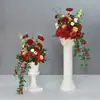 Decoração de Casamento Coluna Romana Adereços de Casamento Vitrine Flores Artificiais Enfeites Vasos de Flores Marcadores de Estrada Flores Cerimônia de Abertura Plástico