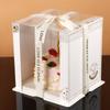 Caja de embalaje transparente para pastel de cumpleaños caja personalizada 4681012 pulgadas capa sencilla doble altura fabricantes ins net red granada