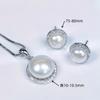 Accesorios de joyería DIY S925 Plata esterlina Perla Jade traje Soporte vacío Girasol Pendientes Colgante Soporte vacío Productos semiacabados