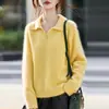 Nuevo Suéter de Lana Cachemir con Cuello Chal de Manga Larga para Mujer, Color Sólido Cepillado, Suave, Otoño/Invierno 2026