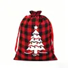 Bolsas de Algodón con Cordón, Bolsas para Empaque de Regalos Navideños, Bolsas de Tela con Cordón, Bolsas de Algodón para Almacenamiento de Dulces Transfronterizas