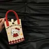2025 Popular Dibujo Animado Lbb Linda Bolso Cruzado Tejido Billetera Bolso de Mano para Llevar a Mano Bolso de Mano Estilo K Ins