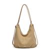 Bolsa de viagem de grande capacidade feminina 2025 nova cor sólida retrô moda bolsa de ombro estilo coreano nicho bolsa tote all-match