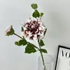 Nuevas Decoraciones Artificiales de Dalias para Mesa de Comedor de Sala de Estar 3D Flor Artificial Accesorios para Arreglos Florales Bodas Venta al por Mayor Flores Artificiales