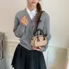 Bolsa de Mão Feminina Elegante com Bolinhas Estilo Coreano Moda de Nicho Bolsa Bowling Fofa com Pingente de Estrelinha Bolsa Feminina