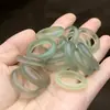 Anel de Ágata de Gelo Natural Alto Joias Atacado Anel Liso de Calcedônia Transparente Gelo Acessório de Anel para Corrida Feminina Presente para Namorada