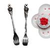 Mini Jogo de Louças Simulado Garfo Colher de Liga Miniatura Comida Brinquedo Conjunto Louças Acessórios Boneca Kerr Acessórios Brinquedo