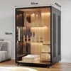 Villa para Gatos de Madera Maciza Hogar Casa para Gatos de Lujo Interior Panorámico Gabinete para Gatos Nido para Gatos Marco para Trepar Casa para Gatos Integrada Jaula para Gatos