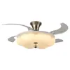 Lámpara Ventilador de Dormitorio Bauhaus Estilo Crema Calabaza Ventilador Silencioso Invisible Ventilador de Techo Integrado para Habitación 461L