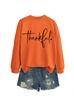Estación Independiente de Lista de Deseos de Amazon Sudadera Elegante Versátil Cómoda para Mujer Corazón Agradecido Forma de Corazón Cruz Simple Transfronteriza Otoño Invierno