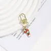 Série de Natal Desenho Animado Fofo Pingente de Chave com Gotejamento de Óleo Chaveiro de Mochila de Escola Árvore de Natal Acessórios de Chave DIY