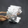 Anillos de Empalme de Fragmentos Irregulares para Mujer, Estilo Minimalista de Moda y Único, Anillos Apilables para el Dedo Índice, Anillos Geométricos Huecos Simples