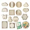 Ímãs de Geladeira DIY Festival de Bordado Dai Ímã de Geladeira Artesanal Acessórios Ímãs de Geladeira de Madeira Redondos DIY Moldura de Madeira Venda por Atacado Madeira de Choupo