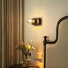 Lámpara de Pared Retro de Nogal Estilo Japonés para Sala de Estar, Estudio, Lujosa Ligera de Moda, Minimalista, Madera Maciza, Lámpara de Noche para Dormitorio, Interior