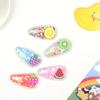 Ins Internet Celebrity Fruit grampo de cabelo de areia movediça conjunto de cinco peças franja infantil clipe lateral estilo coreano transparente PVC hairpin BB clipe