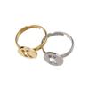 Venta Caliente Transfronteriza Soporte de Anillo de Acero al Titanio Espejo Letra Inglesa A- Z Anillo Ajustable Accesorios de Joyería DIY Pulsera de Apellido