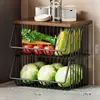Estante de almacenamiento multifuncional para cocina móvil, cesta de frutas y verduras de varios niveles, organizador de microondas y utensilios de cocina, carrito pequeño