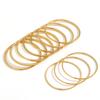 Pulseira de Aço Inoxidável com Círculo Geométrico Europeu e Americano Pulseira Simples Versátil Pulseira de Aço Titânio Galvanizado a Ouro 18k