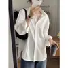 Camisa Blanca para Mujer, Nuevo Estilo Primavera 2026, Moda Holgada y Casual, Top Único y Elegante de Manga Larga