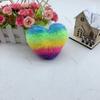 Punto Mayorista Llavero Colgante Bola de Pelo Corazón Bola de Felpa Colorida Accesorios DIY Ropa Zapatos y Sombreros Decoración de Equipaje