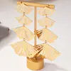 Pendientes personalizados de nicho simples elegantes diseño de hoja pendientes exquisita moda para mujer combinan con todo Diario