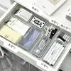 Divisórias de Gaveta Caixa de Armazenamento Embutida Mesa Papelaria Acrílico Transparente Organizador de Desordem para Cosméticos de Mesa Caixa de Armazenamento