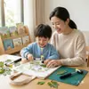 Kit de Materiales para Herramientas de Teñido y Frotado de Plantas, Bolsa de Lona Tipo Abanico, Frotado para Estampado y Teñido, Agente Fijador de Color de Alumbre