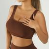 Chaleco de Yoga con Hilo para Mujer con Almohadilla en el Pecho Push-Up Sexy Deportivo Sin Costuras de Secado Rápido Delgado Sujetador Entrenamiento Deportivo Espalda Hermosa