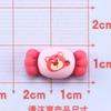 Caricatura tamaño pequeño oso frambuesa diy pegamento crema hecho en casa funda para teléfono móvil aretes pasador para el cabello joyería resina accesorios al por mayor