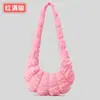 Liquidação: Bolsa Tote de Algodão com Enchimento de Penas Grande Capacidade Outono/Inverno Bolsa Nuvem Bolha Bolsa de Pelúcia Bolsa Transversal de Ombro Feminina