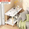 Mesa Pequena, Mesa Lateral de Sofá, Mesa de Centro Pequena Doméstica para Sala de Estar, Mesa de Cabeceira para Quarto, Prateleira de Armazenamento, Mesa Quadrada Pequena Simples para Casa de Aluguel