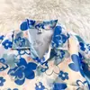 Camisas de Manga Corta de Verano Unisex Modernas Ins Retro Japonés Casual Holgadas Hawaianas Florales Estilo Pareja