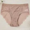 Calcinhas Sexy Renda Plus Size Transfronteiriças, Cetim de Alta Elasticidade Cintura Média, Qualidade Europeia e Americana, Tanga de Renda Transparente Erótica