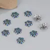 Plata de ley 925 pequeños accesorios separadores de flor receptáculo de gota de pegamento retro accesorios de manualidades material de cuentas hechas a mano para manualidades al por mayor